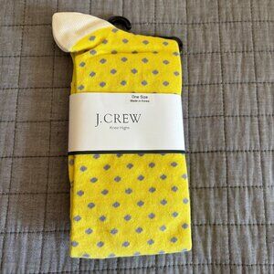 J. Crew Yellow Polka Dot Knee-High Socks